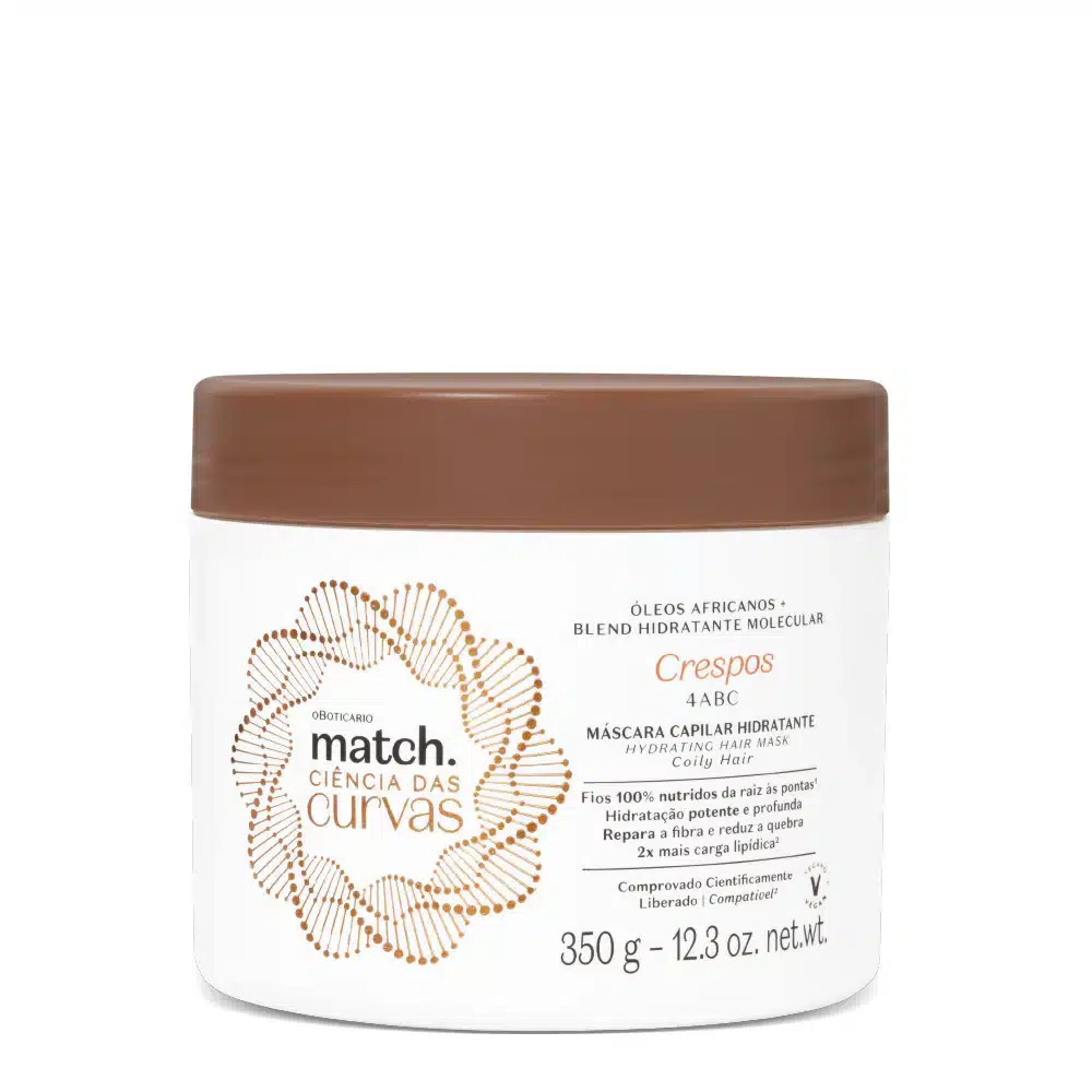 52075_1000x.webp Máscara Capilar Hidratante Cabelos Crespos Match Ciência das Curvas, 350g - Image 1