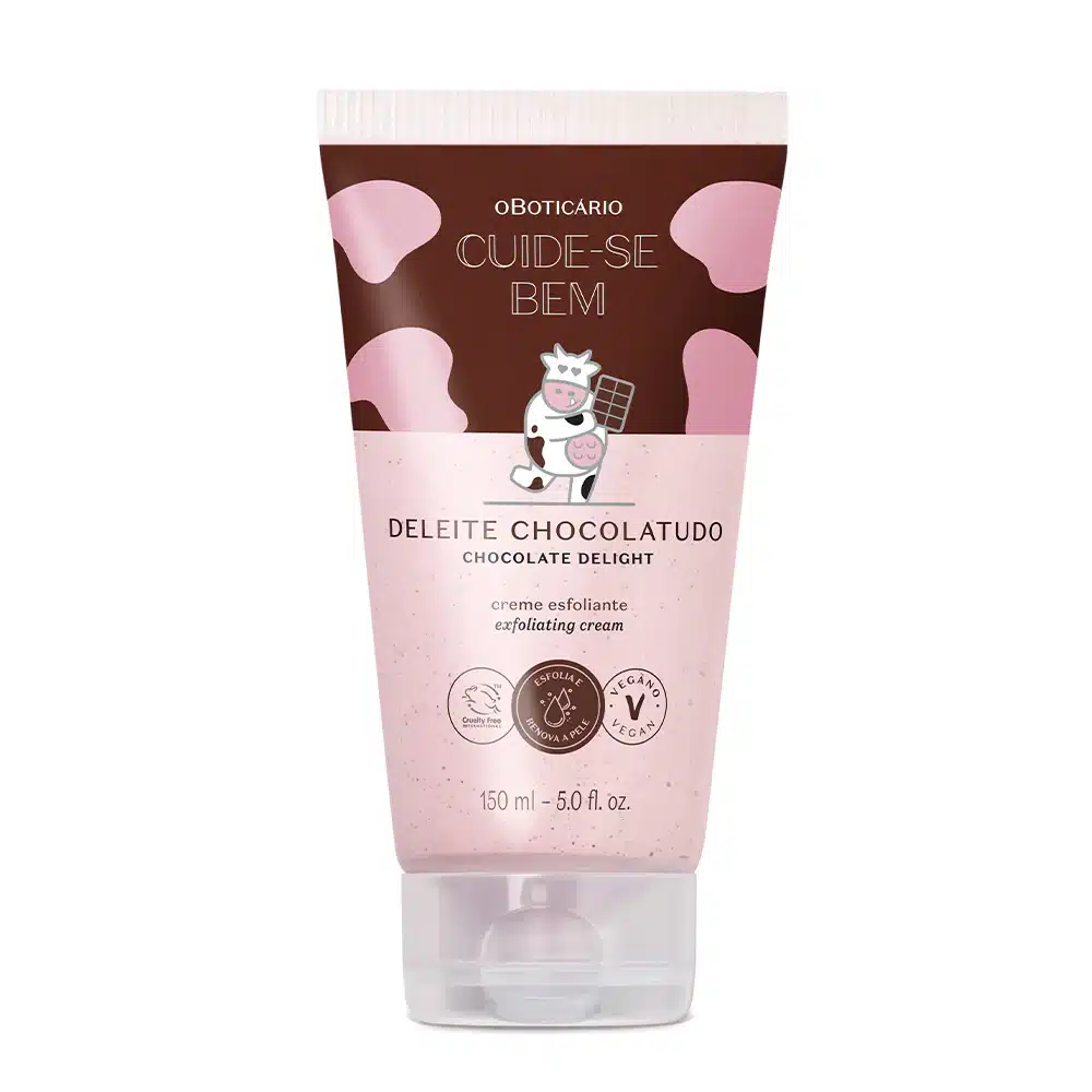 55051CBEMCRESFCPOCHOC_LEI150ml_4.webp Creme Esfoliante Corporal Cuide-se Bem Deleite Chocolatudo, 150ml - Image 1