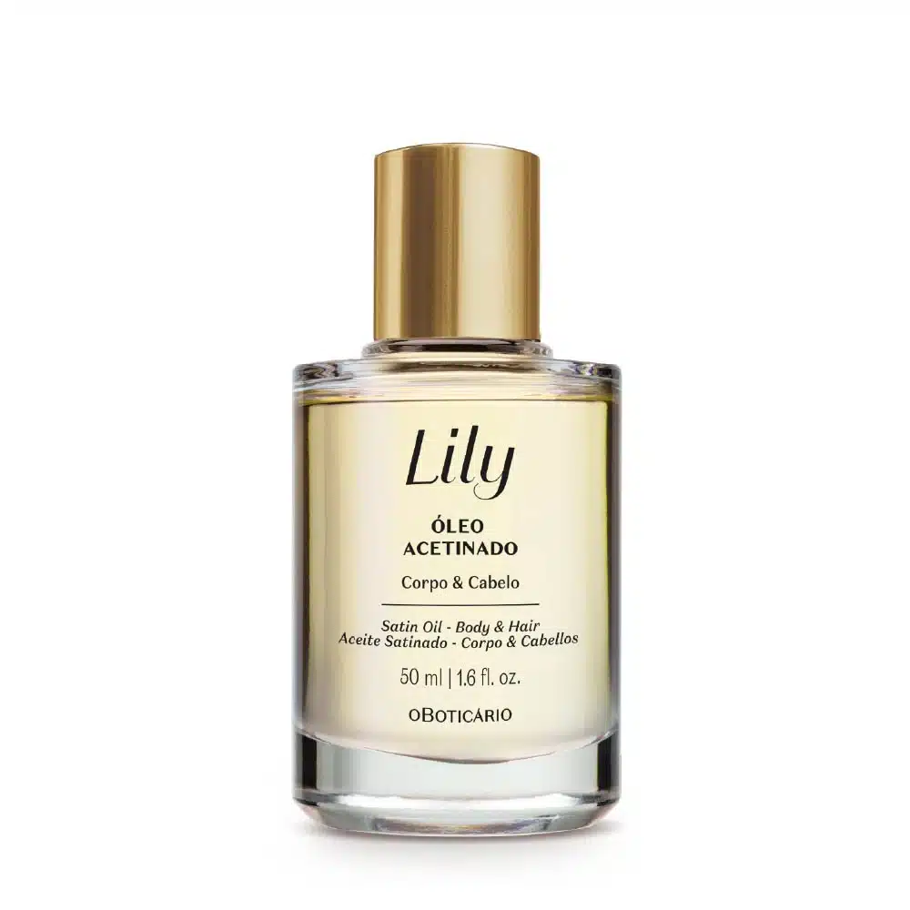 63280.webp Óleo Multifuncional Acetinado Corpo e Cabelo Lily, 50ml - Image 1