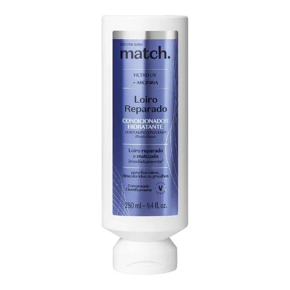 condicionador-hidratante-match-loiro-reparado_1000x.webp Condicionador Hidratante Match Loiro Reparado, 280ml - Image 1